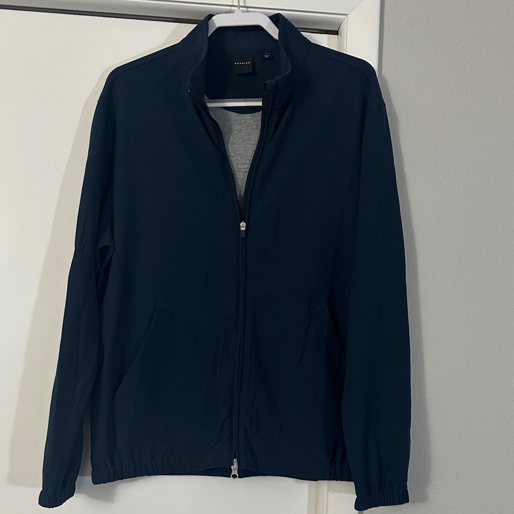 NWOT Dunning Navy Zip Jacket with Stand Collar